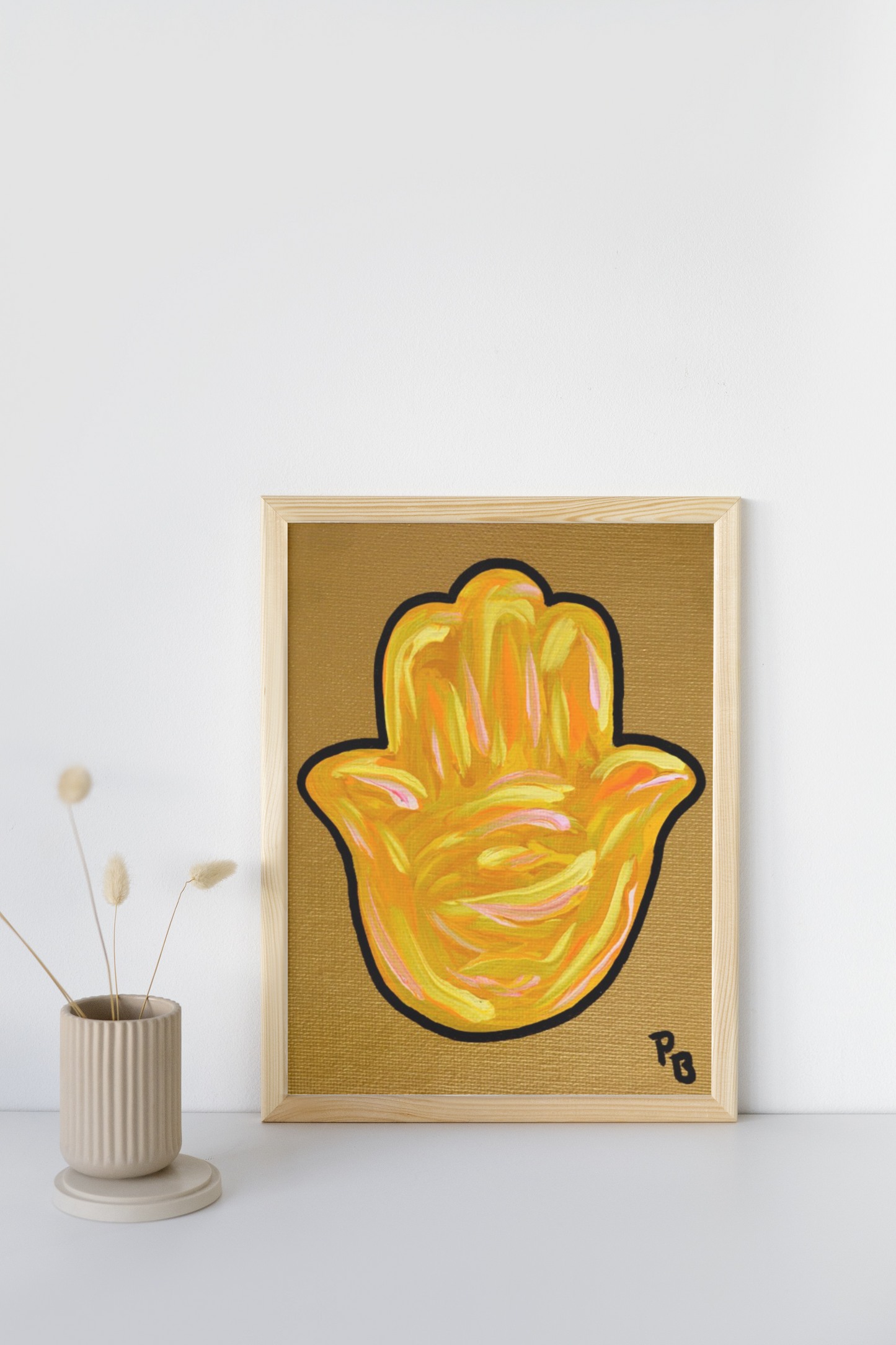 Yellow Hand with Gold