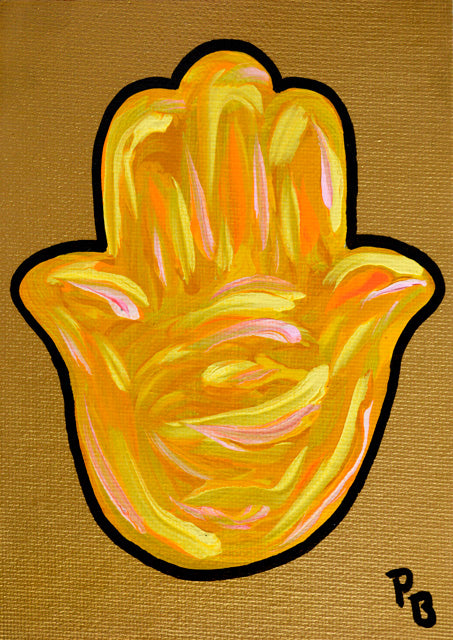 Yellow Hand with Gold