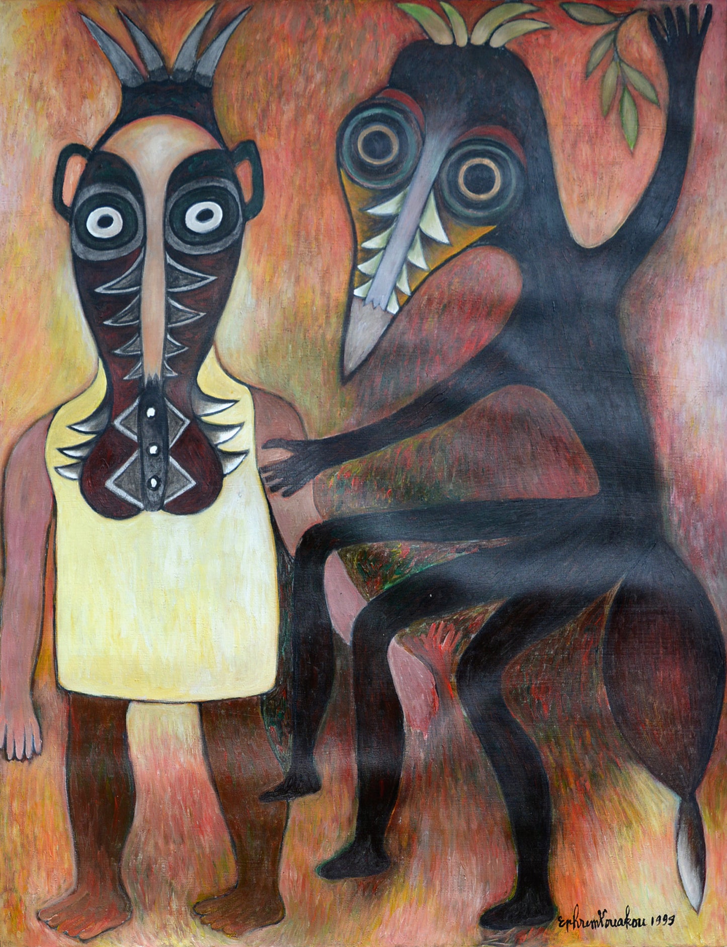 Ephrem Kouakou - Two Masked People