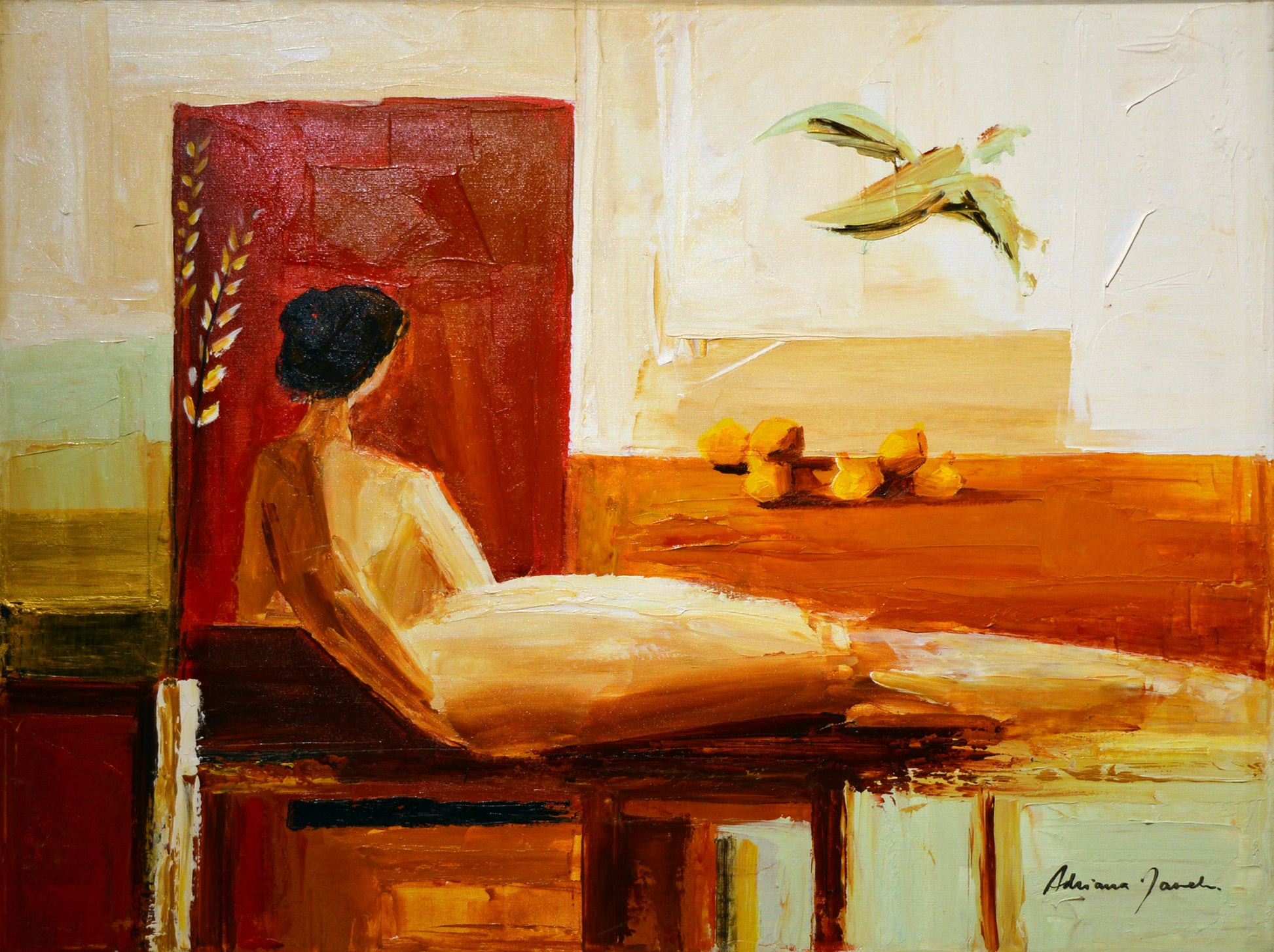 Adriana Naveh Lady at Rest, 2000-2010 Acrylic on Canvas